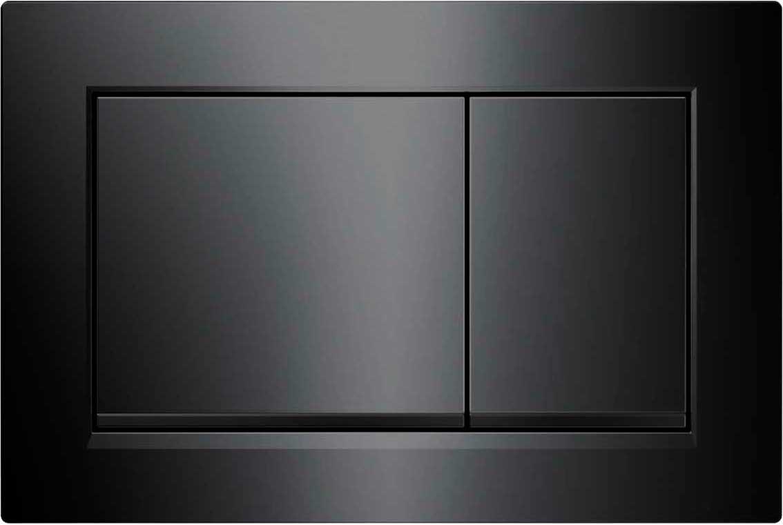 Клавиша двойного смыва, для инсталляции д/унитаза, (пластик цв.черный матовый), Vincea ZZ