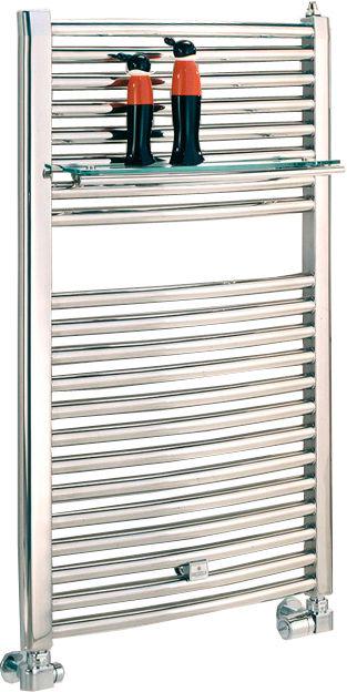 Полотенцесушитель h763х500мм, на ГВС/сист.отопл., до 8bar, 274W, G 1/2, (креплен, клап Маевск. в ком.), БЕЗ кран/перек., (цв. пол.н/сталь) Alessia ZZ