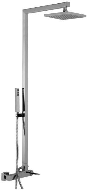 Смеситель для душа, со стационарным верхним душем 25х25см, ручной душ, шланг в компл., (цв. хром), 3M ZZ