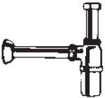 Сифон для раковины (бутылочный), (латунь) D&D ZZ