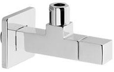 Кран-перекрыватель угловой 1/2-3/8, с фильтром, для подкл. смесителей д/раков.(биде) к системе, "Квадратный" (цв.хром) Cisal ZZ