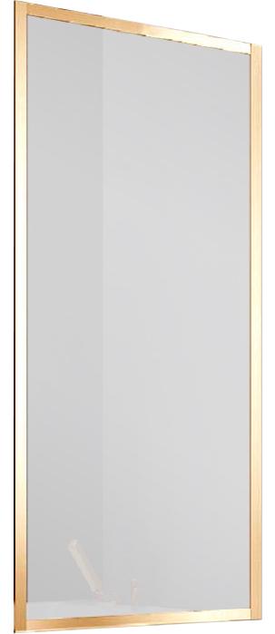 Душевая шторка на ванну, стационарная, правая/левая, 700хh1400мм, (профиль цв.золото, стекло прозрачное 5мм), Vincea ZZ