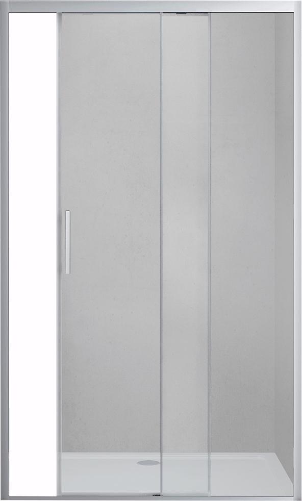 Дверь для душа, в нишу 1500хh1950мм, раздвижн, 1 дверь, 1 неподв.секция, правая/левая, (стекло прозрач 6мм Easy Clean, фурн.цв.хром), Soft ZZ
