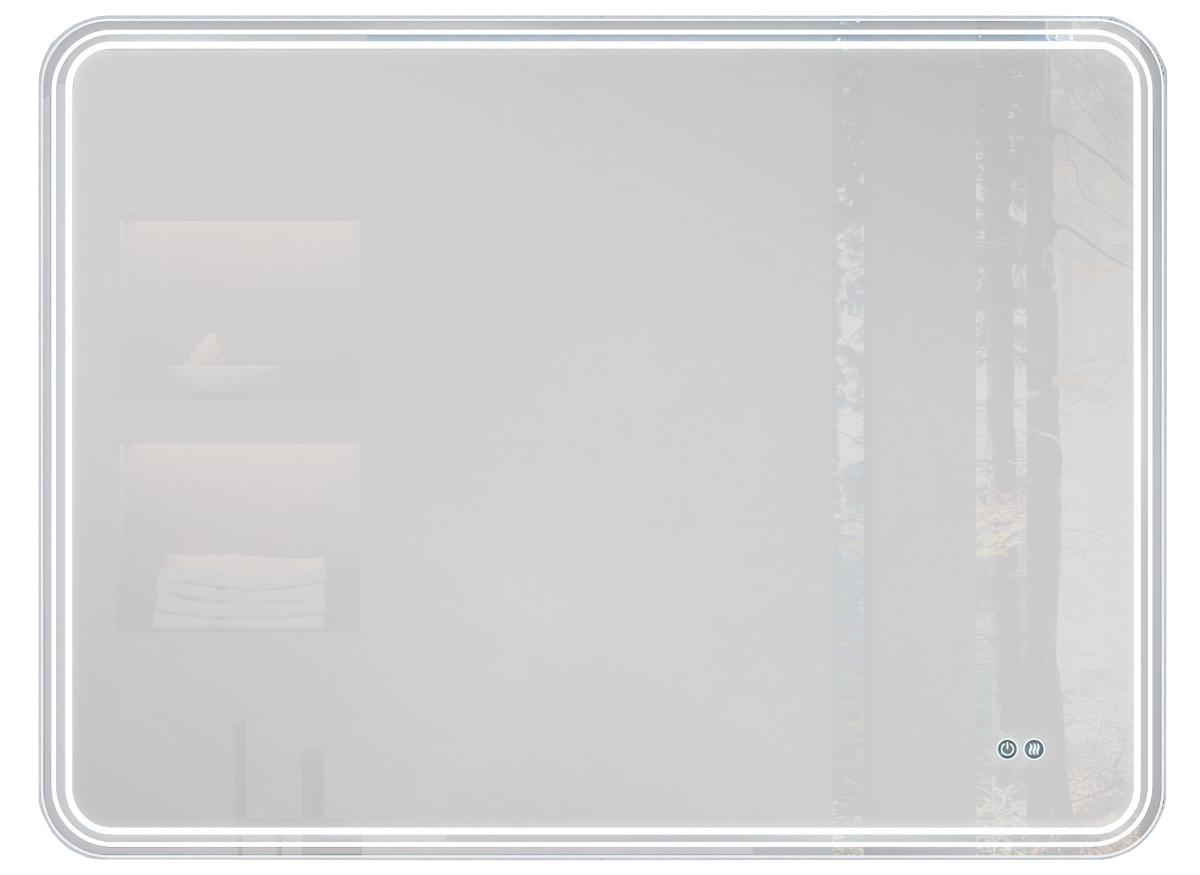 Зеркало 800x600х30мм, с встроенным по периметру светильником, сенсорным выключателем, диммером и функцией антизапотевания, Vincea ZZ