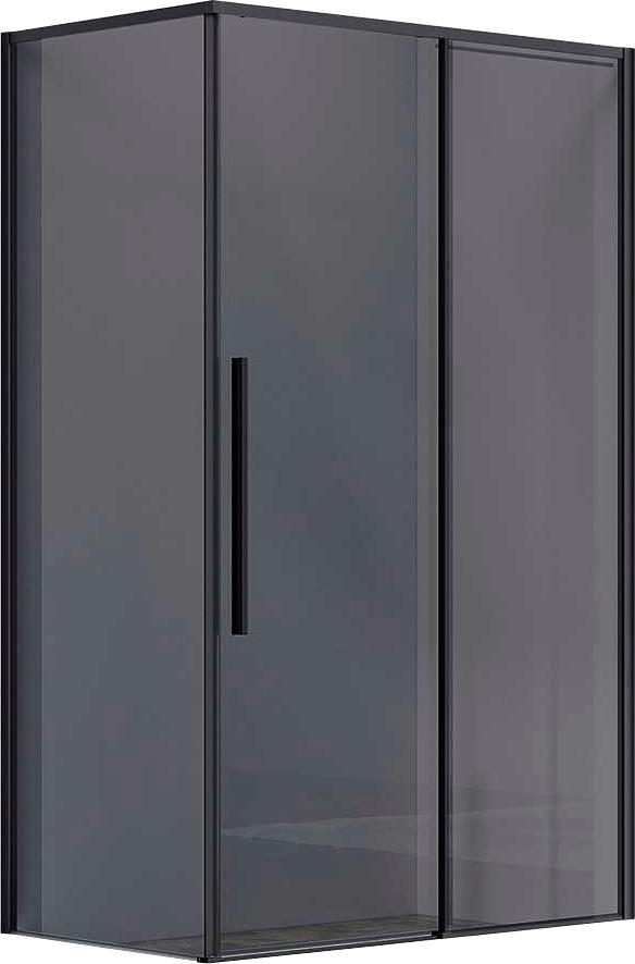 Душевой уголок 1200х900хh1950мм, прямоуг., правый/левый, (стекло тонированное 6мм Easy Clean, фурн.цв.черный матовый), Slim-N ZZ