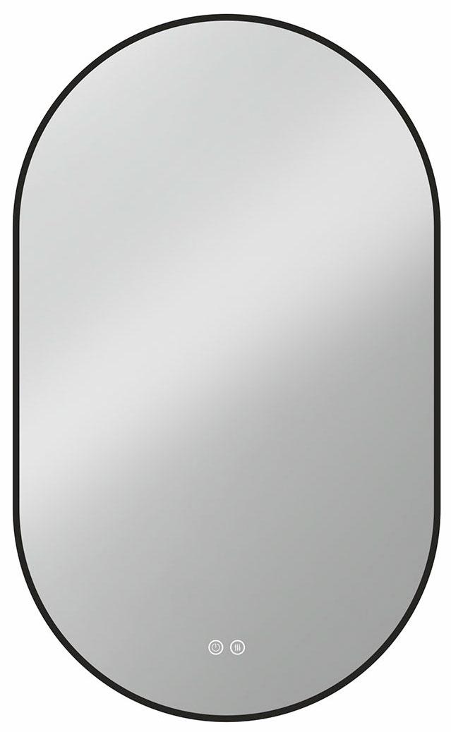 Зеркало 600xh1000х30мм, с встроенным светильником, сенсорным выключ., диммером с функц.антизапотевания, (окантовка цв.черный матовый), Vincea ZZ