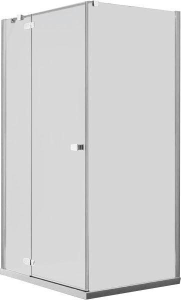 Дверь распаш. с неподв.сегментом,для монт с бок.панел, 1000(970-995)хh1950мм,вход 555мм,пет лев, (стек 6мм, проз.High Glass.,фурн.хром/пол/алюм) ZZ