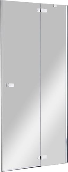 Дверь распаш.с неподв.сегментом, в нишу, 1000хh1950мм,вход 555мм, петли справа, (стекло 6мм,GL прозрачное, фурн.05 полир.алюм) СOMBI ZZ