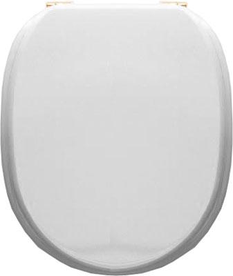 Сиденье для унитаза, с микролифтом, МДФ, белое, петли (латунь), Westminster ZZ 