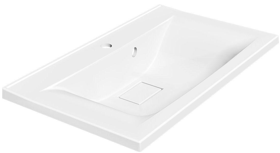 Раковина накладная на тумбу 750x450x150,5мм, с 1 отв.д/смес., с переливом, крышка слива, перелив в компл., (искуственный камень), Vincea ZZ