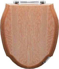 Сиденье для унитаза, массив дуба, светлый, петли (хром) Westminster ZZ