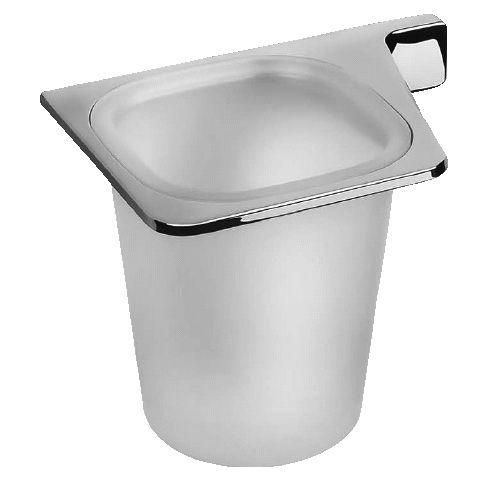 Стакан настенный "Левый" крепл. справа, (цв. хром, стекло матов.), Alize ZZ