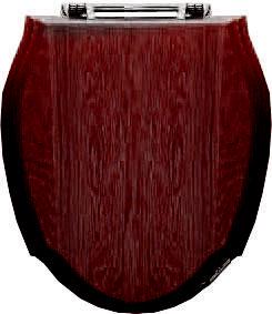 Сиденье для унитаза массив, красное дерево, петли (хром),Westminster ZZ