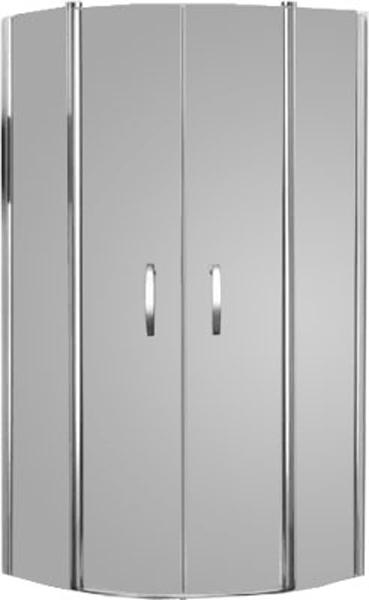 Душ каб. (1/2 душ.кабины!!! прав/лев) расп. дверь с неподв.сегм., 1/4 круга, R=550, (90х90хh191см, стекло 6мм, GL проз., фурн. 05 полир.алюм) Vario ZZ