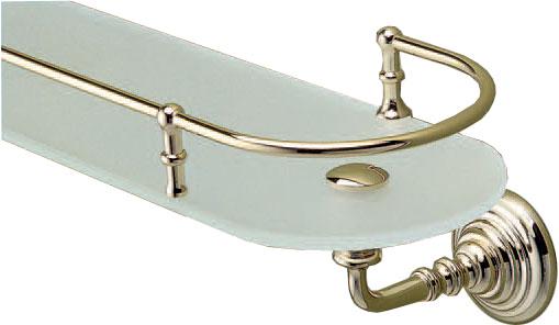 Полка 54х13см, стекло матовое, (цв. латунь) Chelsea ZZ