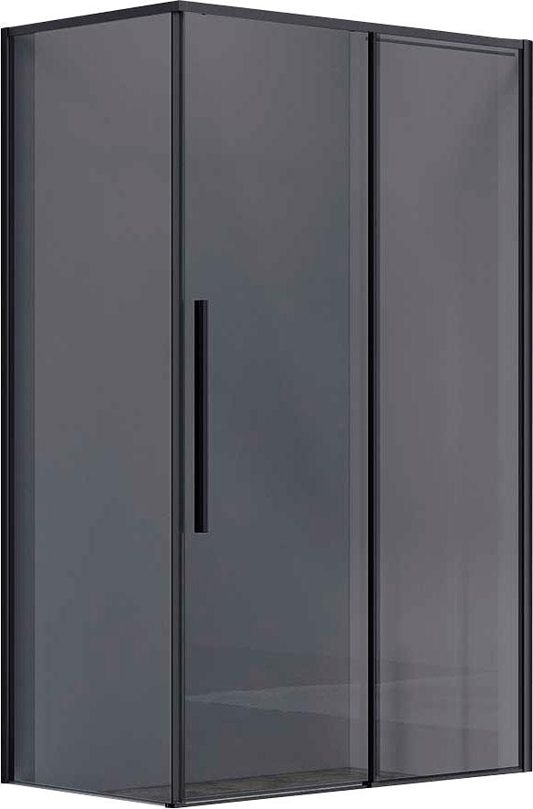 Душевой уголок 1200х800хh1950мм, прямоуг., правый/левый, (стекло тонированное 6мм Easy Clean, фурн.цв.черный матовый), Slim-N ZZ