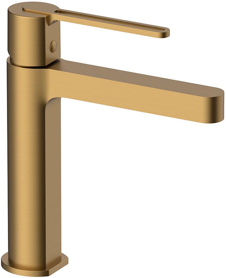 Смеситель для раковины, без д/к, (цв.брашированное золото), Rondo ZZ