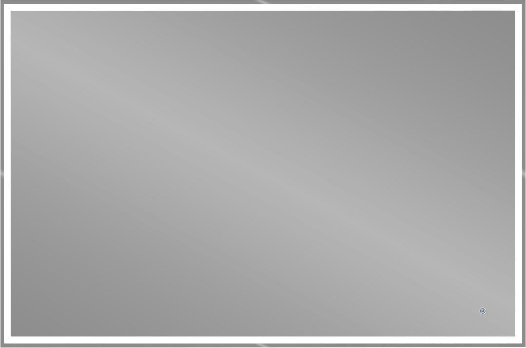 Зеркало 1200x800х30мм, с встроенным по периметру светильником, сенсорным выключателем, диммером и функцией антизапотевания, Vincea ZZ