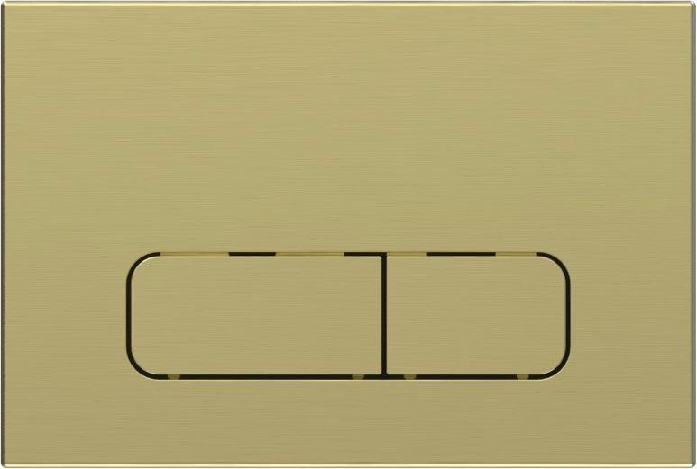 Клавиша двойного смыва, для инсталляции д/унитаза, (пластик цв.брашированное золото), Vincea ZZ