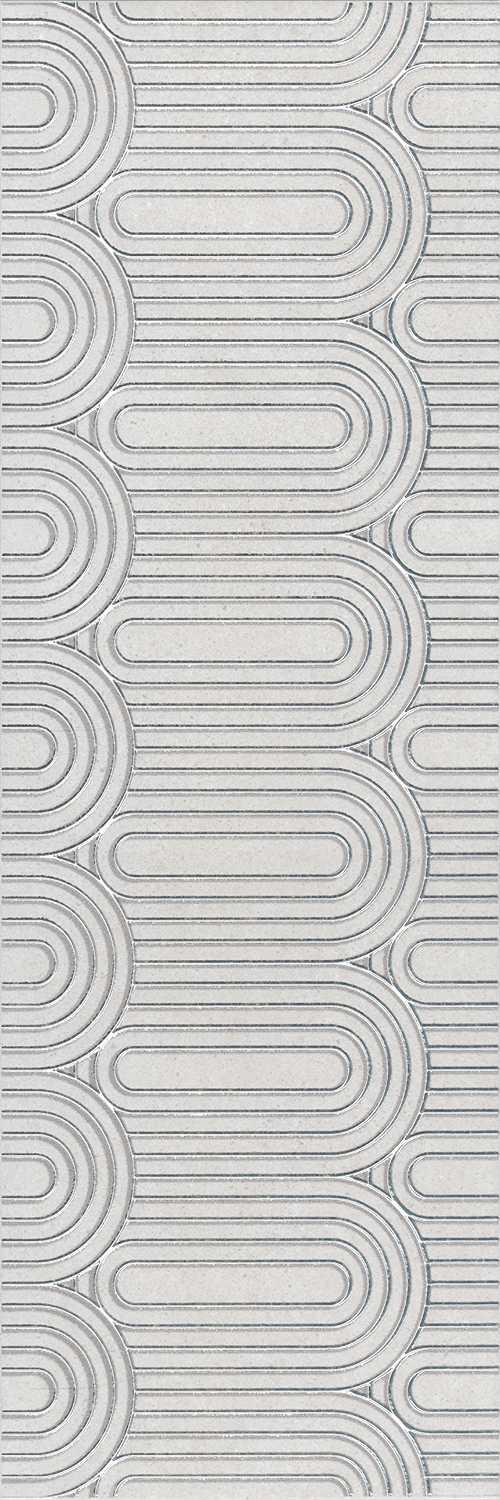 Декор Безана серый светлый обрезной |25x75