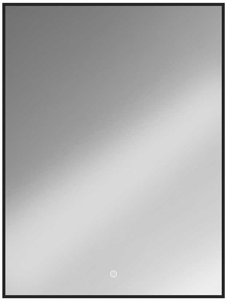 Зеркало 600x800х30мм, с встроенным по периметру светильником, сенсорным выключателем и диммером, (окантовка цв.черный), Vincea ZZ