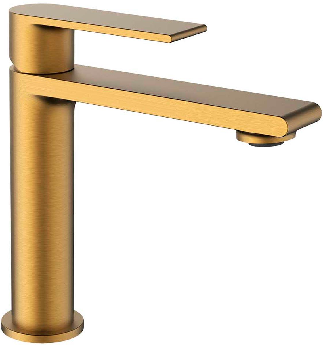 Смеситель для раковины, без д/к, (цв.брашированное золото), VOGUE ZZ