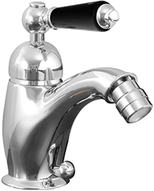 Смеситель для биде, с д/к, (цв.хром, ручка цв.хром/чёрн.), Black Dandy ZZ