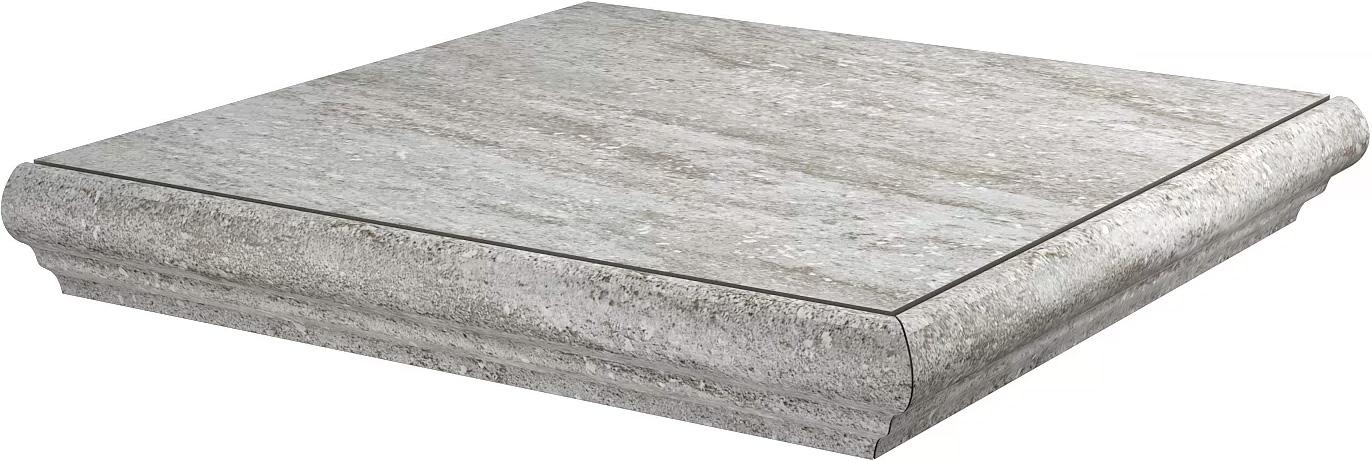 Ступень угловая Терраса серый правая ZZ |30x30