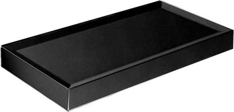 Полка 30х15хh3см, (матовая чёрная керамика), Young ZZ