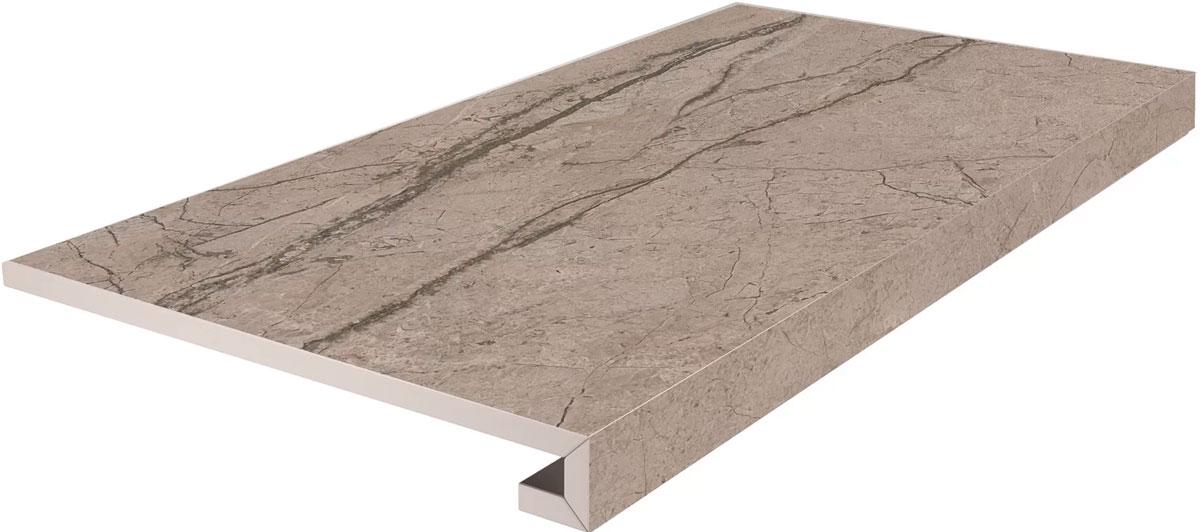 Ступень фронтальная клееная Ифран бежевый светлый матовый обрезной 33x60x0,9