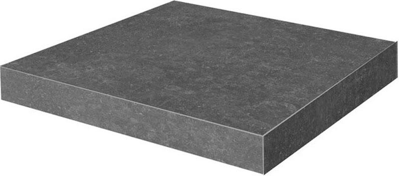 Ступень угловая клееная Касабланка HP антрацит матовый обрезной 33x33x0,9