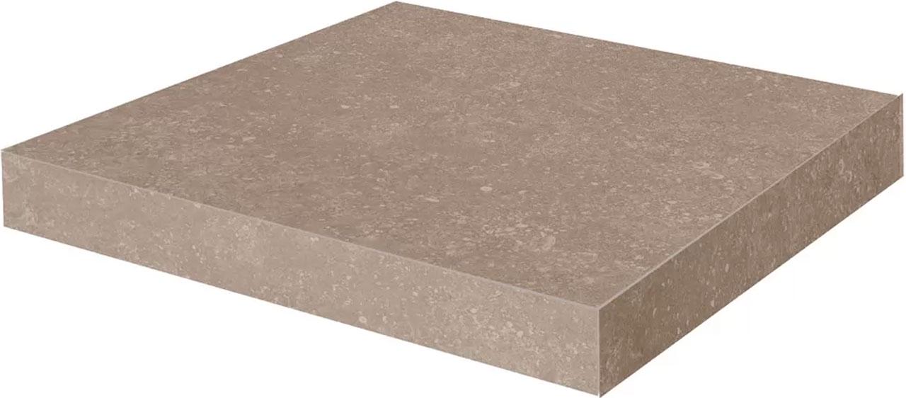 Ступень угловая клееная Касабланка HP бежевый матовый обрезной 33x33x0,9