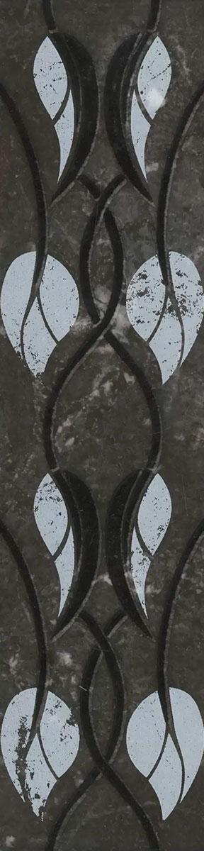 Бордюр Тубкаль чёрный глянцевый обрезной 30x7,2x0,9