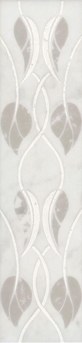 Бордюр Тубкаль белый глянцевый обрезной 30x7,2x0,9