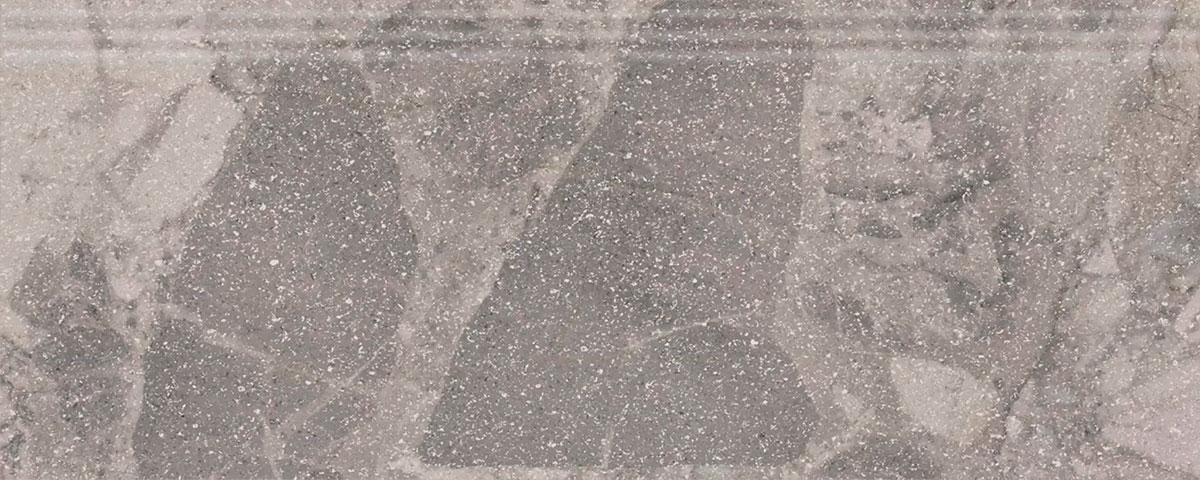 Плинтус Рабат Стоун серый матовый обрезной 30x12x1,3