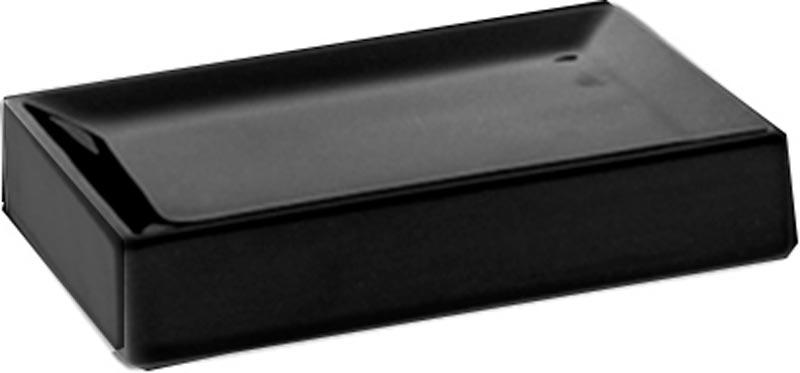 Мыльница 15х10хh3см, настенная (матовая чёрная керамика), Young ZZ