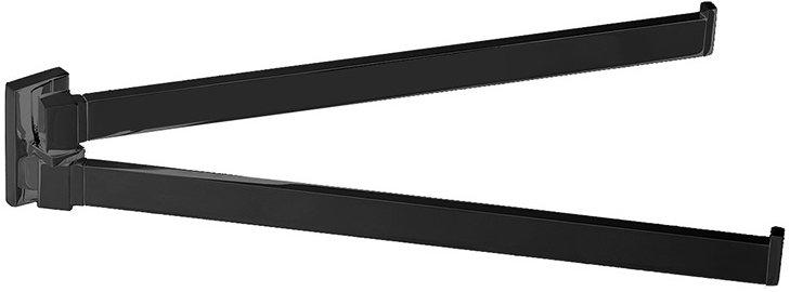 Полотенцедержатель двойной поворотный 33,5см, (цв.черный матовый), Look ZZ