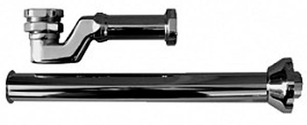 Сифон для ванны, с удлинителем и патрубком выпуска в пол, цвет хром ZZ