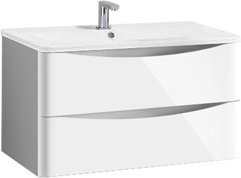 База под раковину подвесная, 2 выкатных ящика, 793х476х450мм, без раковины, (цв.L.White), Roberta ZZ