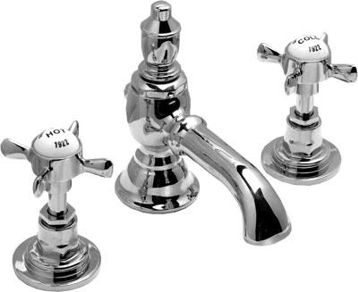 Смеситель для биде, на 3 отв. с д/к, (хром) Antique ZZ