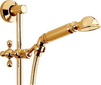 Гарнитур для душа (душевая лейка, шланг, стойка 649мм) классическая  (цв.бронза) Cisal ZZ
