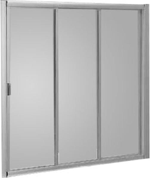 Штора на ванну стационарная в нишу (175/180хh140см, стекло 3мм, OG шиншилла., фурн. 28 arg/cr мат.хром/заглушки хром, L петли слева) Classic ZZ