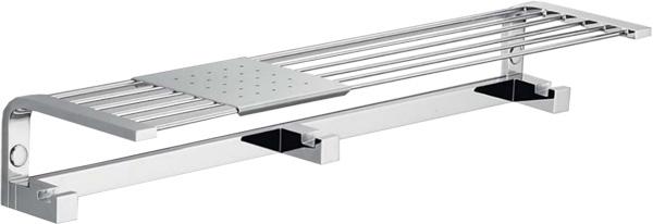 Полочка решетка для ванны/душа 41,5х10,5см, мыльница из нерж.стали в компл., (цв.хром) Time