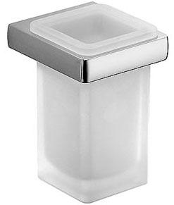 Стакан настенный 8,3х9,3хh12,6см (цв. хром / стекло мат.) Lulu KL