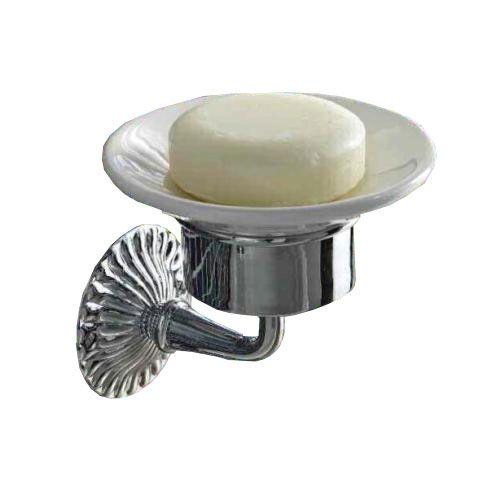 Мыльница настенная, (цв. хром/керамика), Sabina XX