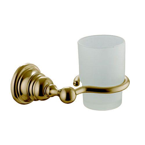 Стакан настенный, (стекло матовое, держатель цв. золото), Victory ZZ