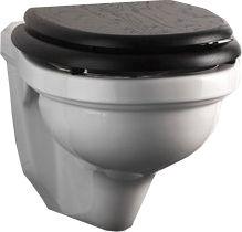 Сиденье для унитаза из темного дуба, петли (хром), Blues ZZ