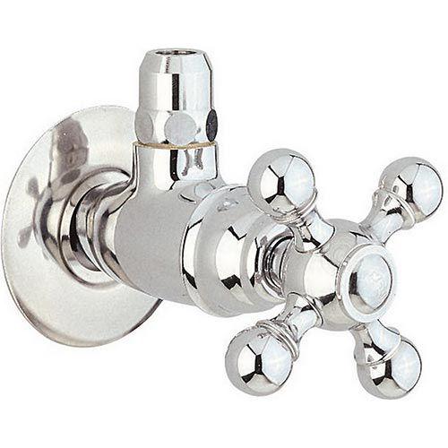 Кран-перекрыватель 1ШТ., для подвода воды из стены к смесит. на раковину/биде, "Классика", (цв.бронза), Cisal ZZ