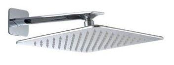 Душ верхний, стационарный, лейка квадратная 250х250мм, стеновой кронштейн 363мм, G1/2 (декор. накладка в компл), (цв.хром), Ran ZZ