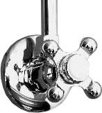 Вентиль (1шт.) угловой c трубкой для подвода воды к смесит. на 1, 2, 3 отв., или к бачку унитаза (цв. хром) Devon&Devon ZZ